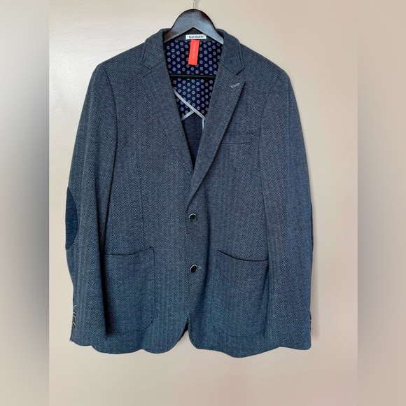Blue Industry’s Elegant Blue Blazer for Men w gorgeous Elbow Pads / Size 50R!